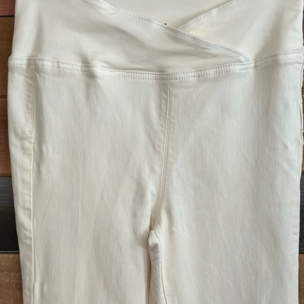 Free People Cream High-Rise Boot Cut Flare Pants
